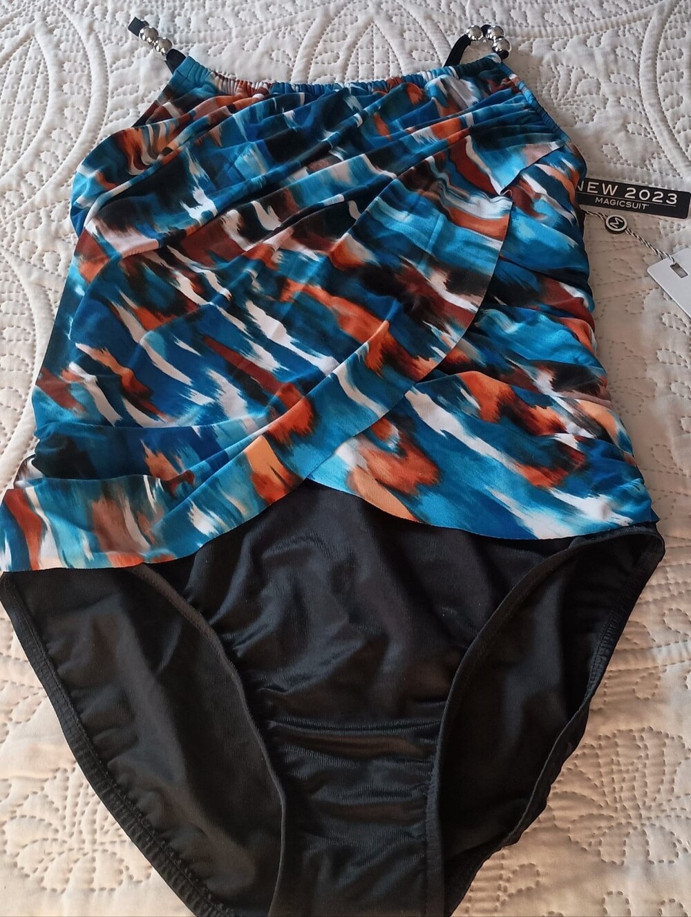 BRAND NEW!! Magicsuit Teal, Orange & Black One-Piece Swimsuit